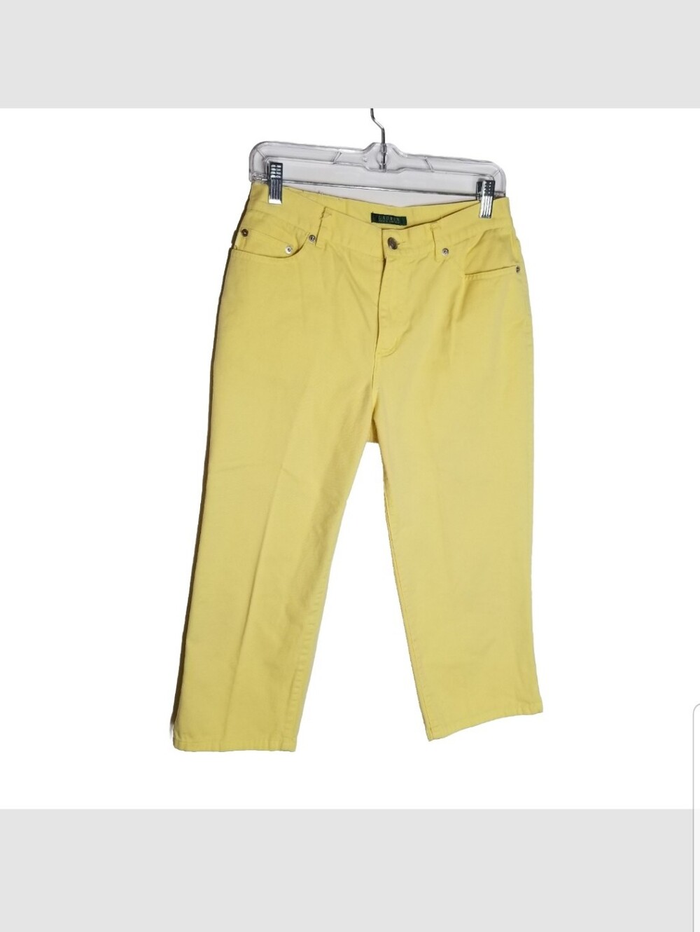 Lauren Ralph Lauren Jeans Women's Size 6 Classic Straight Crop Yellow 28x20